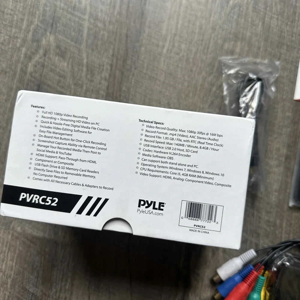 NEW Pyle PVRC52 HD‎ External Capture Card PC Video Recording System HD 1080p